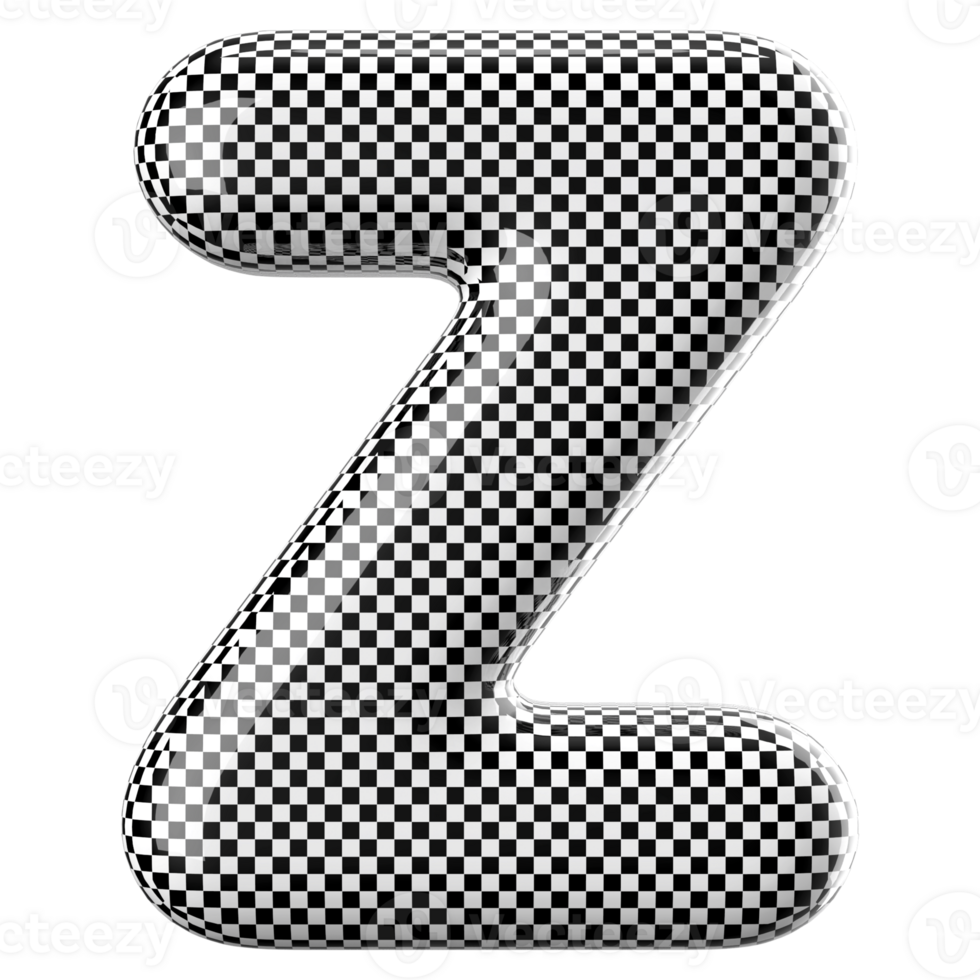 3D Font Letter Z uppercase png