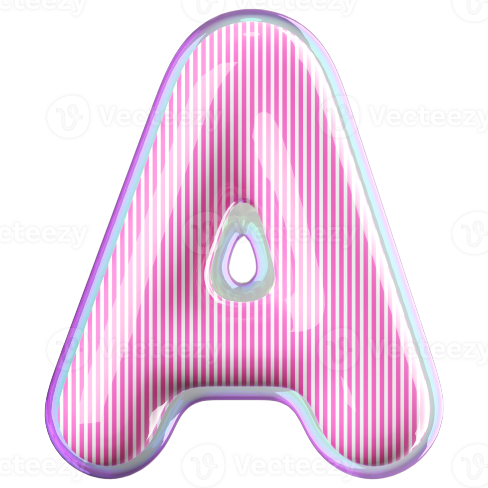 3D Font Letter A uppercase png