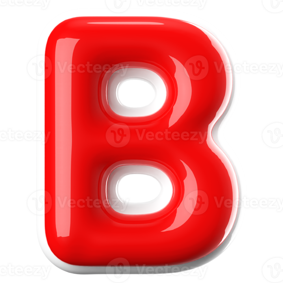3D Font Letter B uppercase png