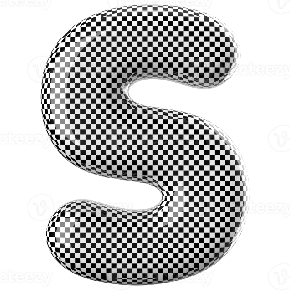 3D Font Letter S uppercase png