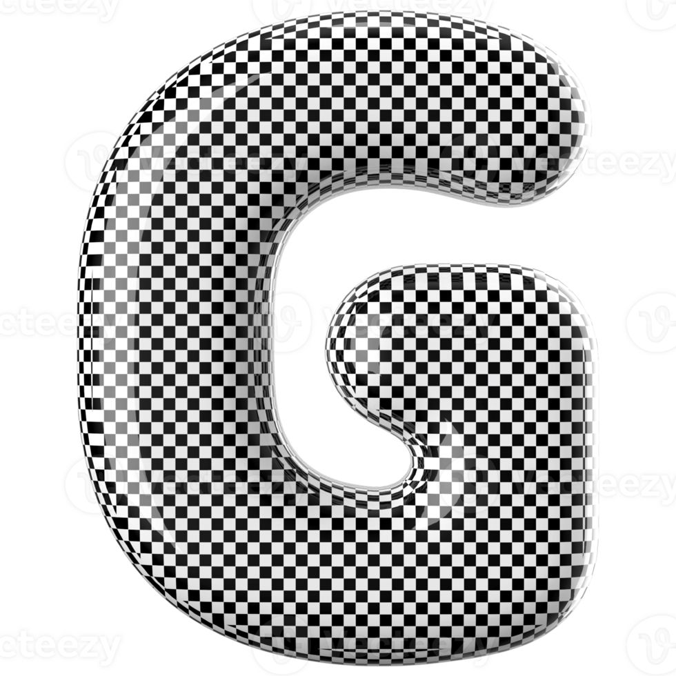 3D Font Letter G uppercase png
