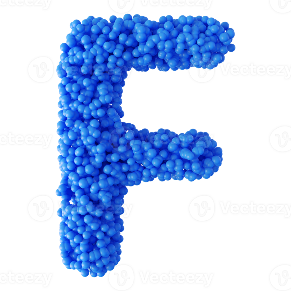 3D Font Letter F uppercase png