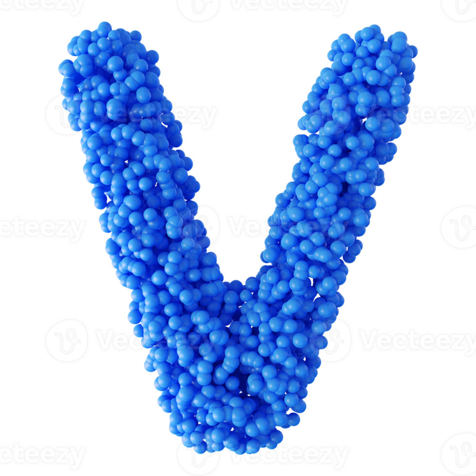 3D Font Letter V uppercase png