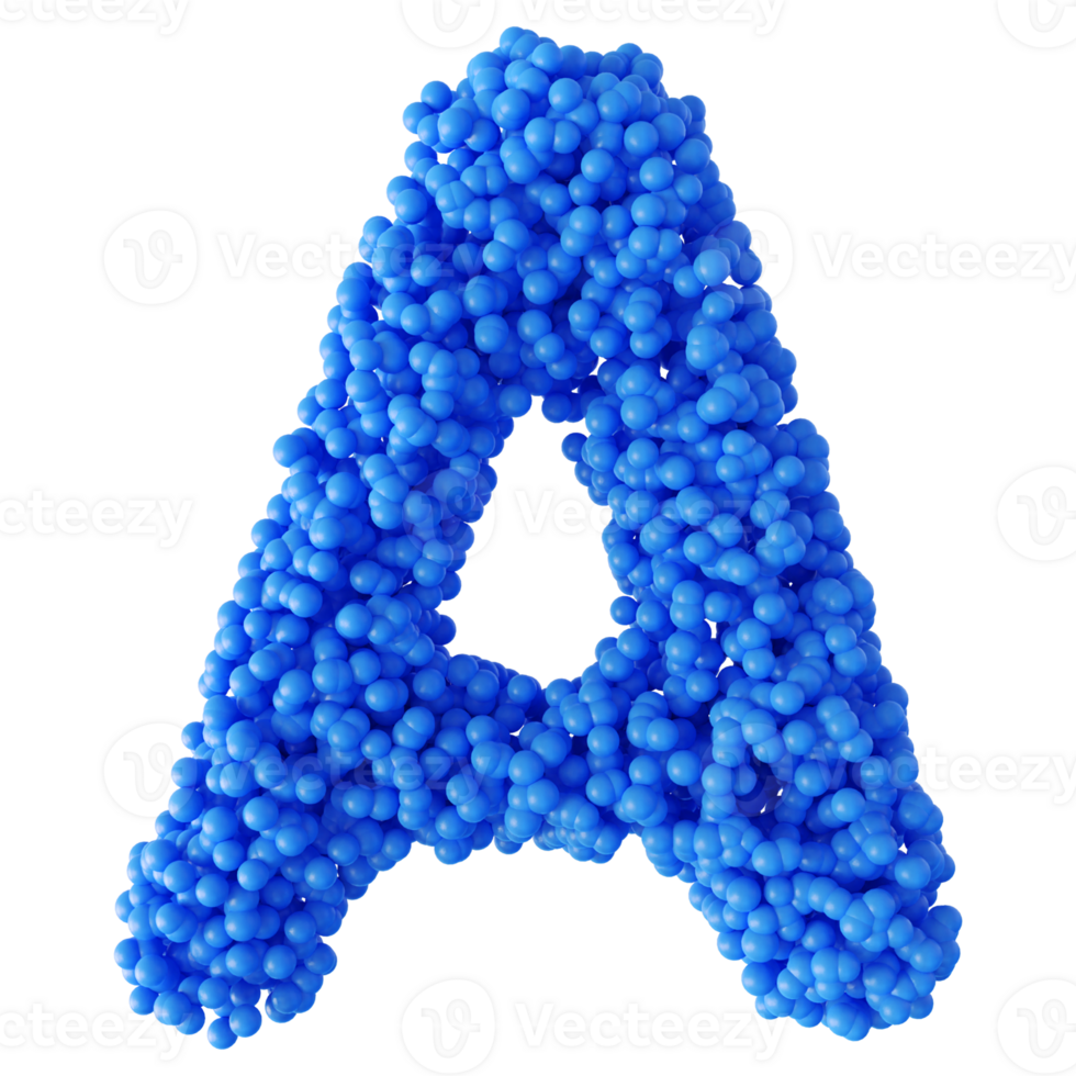 3D Font Letter A uppercase png
