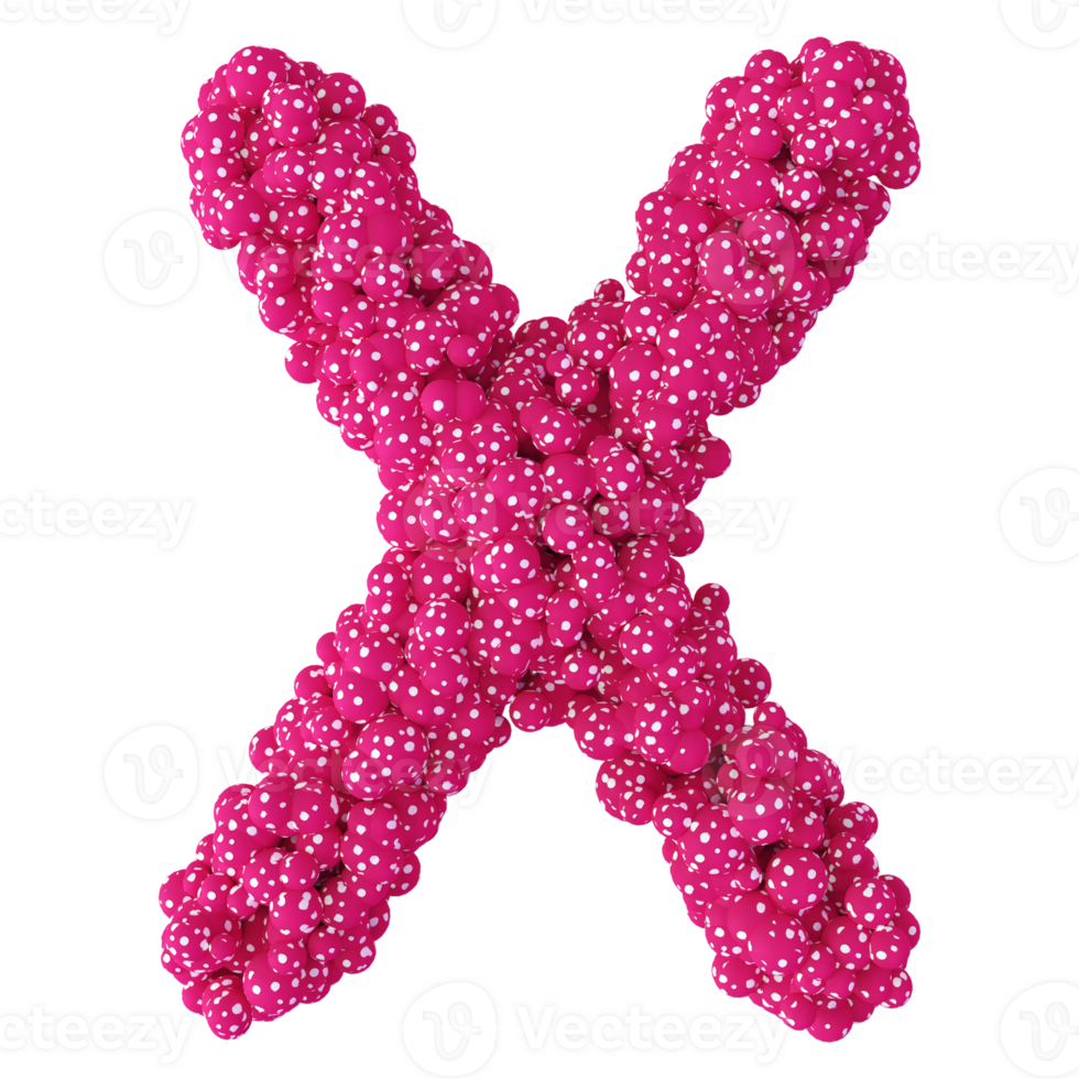 3D Font Letter X uppercase png