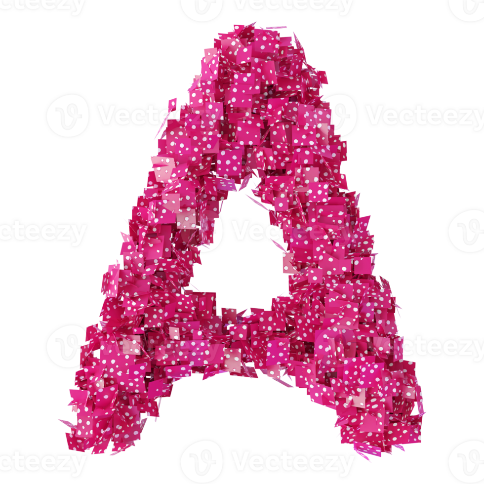 3D Font Letter A uppercase png