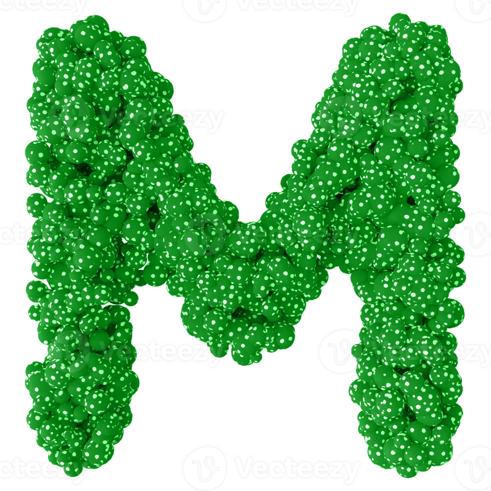 3D Font Letter M uppercase png