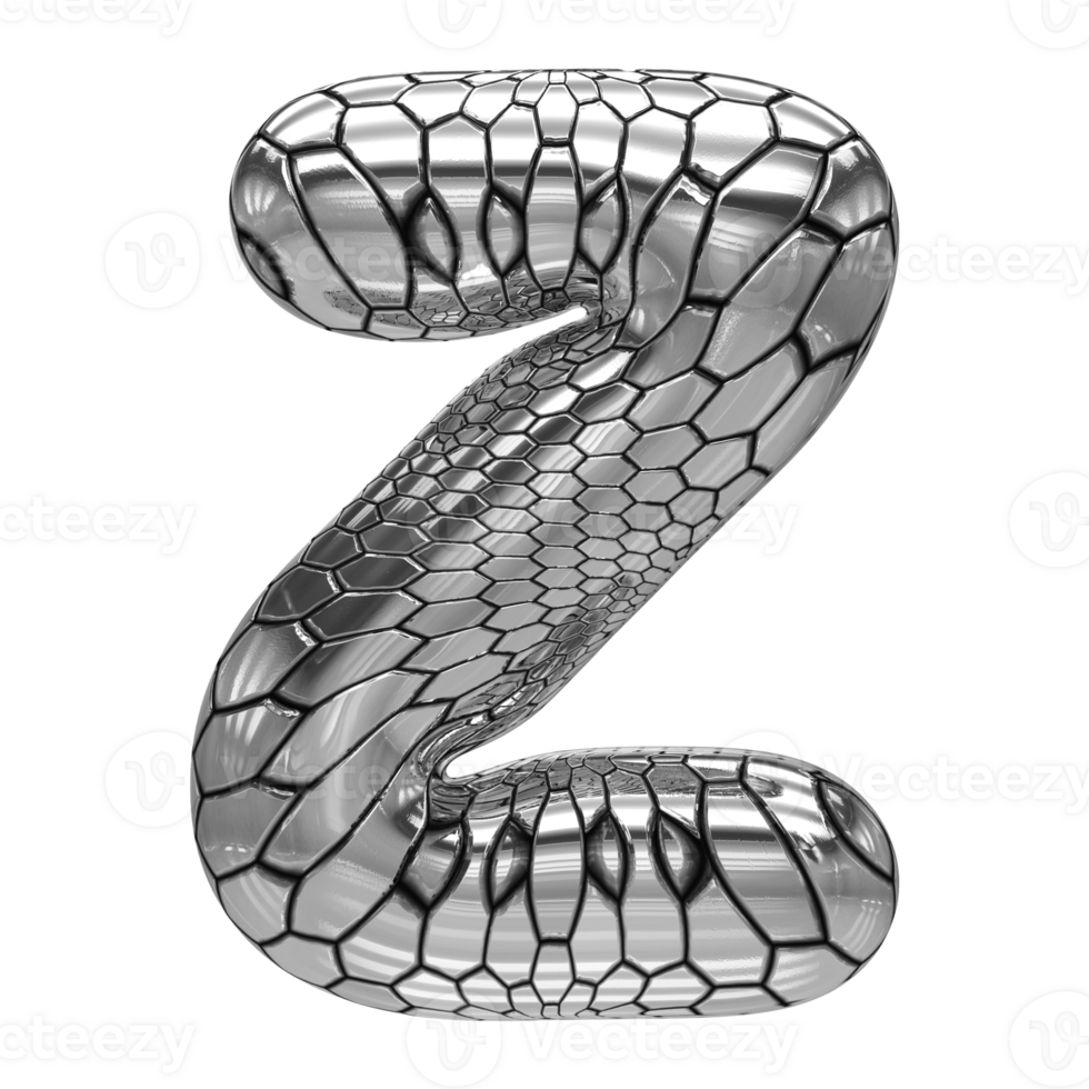 3D Font Letter Z uppercase png