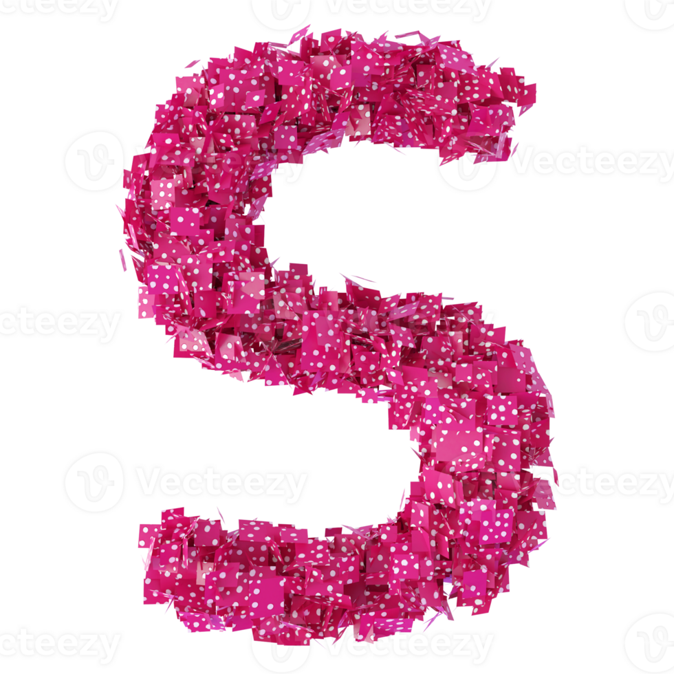 3D Font Letter S uppercase png