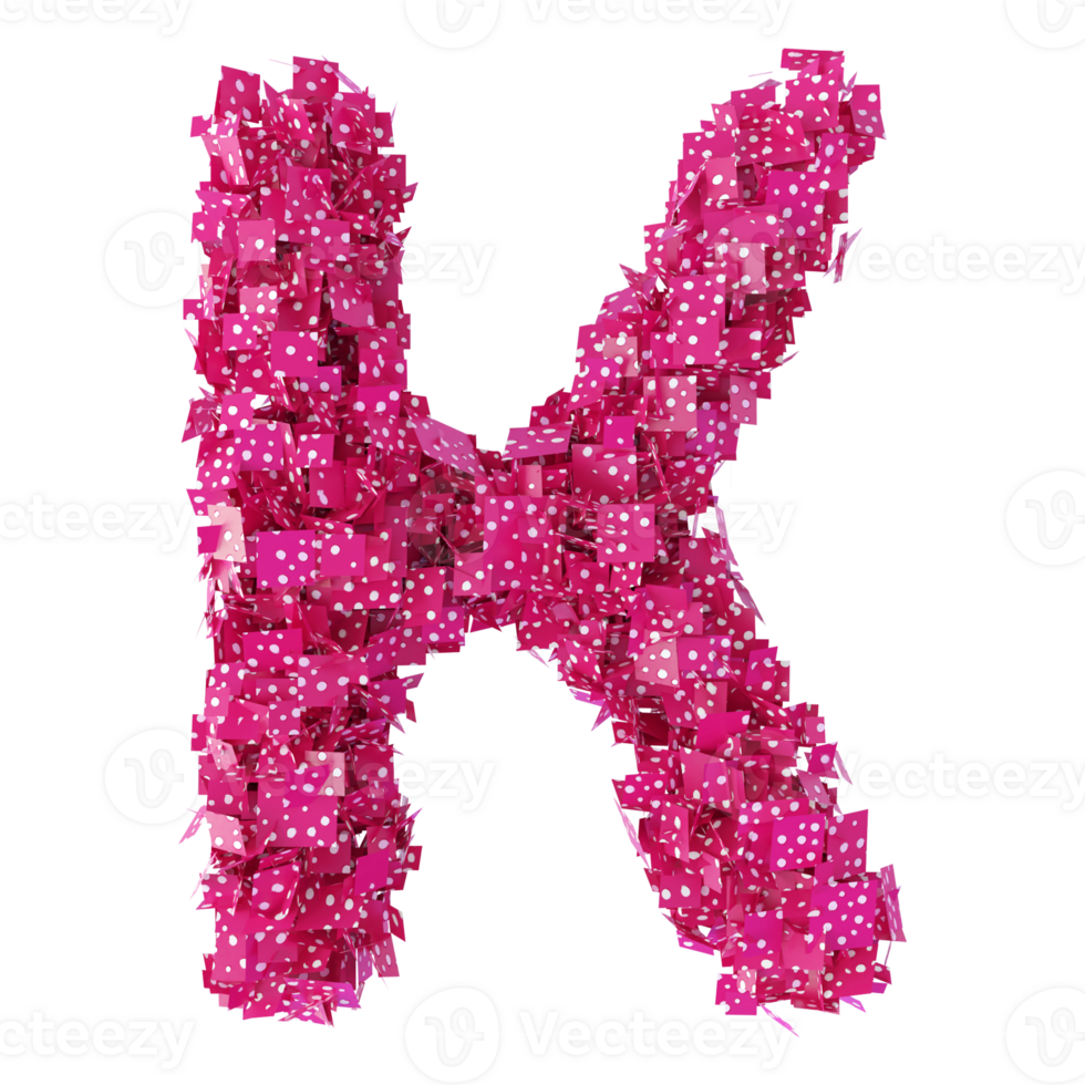 3D Font Letter K uppercase png