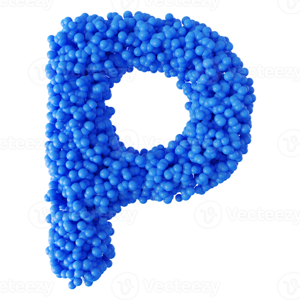 3D Font Letter P uppercase png