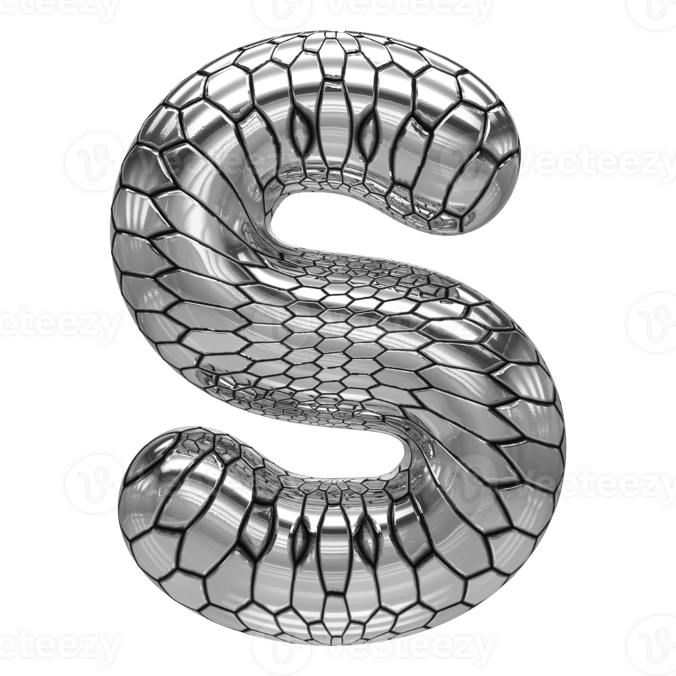 3D Font Letter S uppercase png