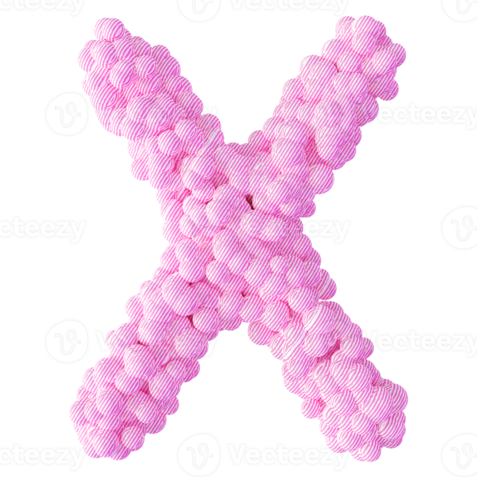 3D Font Letter X uppercase png