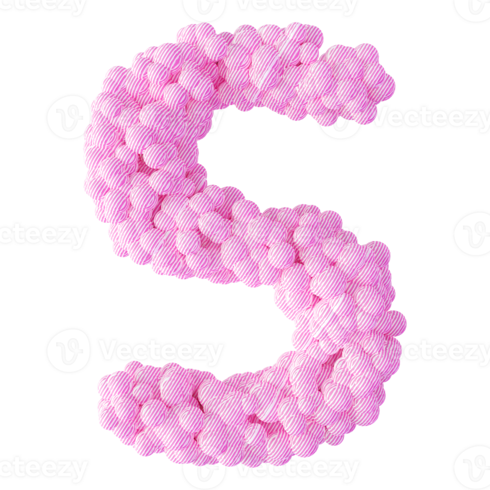 3D Font Letter S uppercase png
