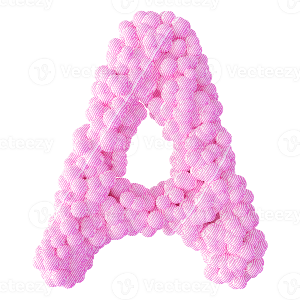 3D Font Letter A uppercase png