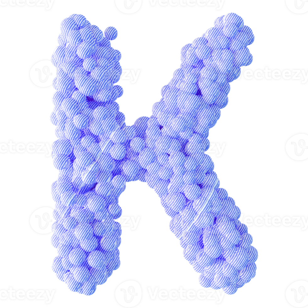 3D Font Letter K uppercase png