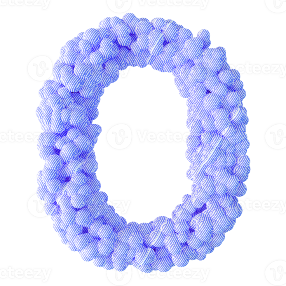 3D Font Letter O uppercase png