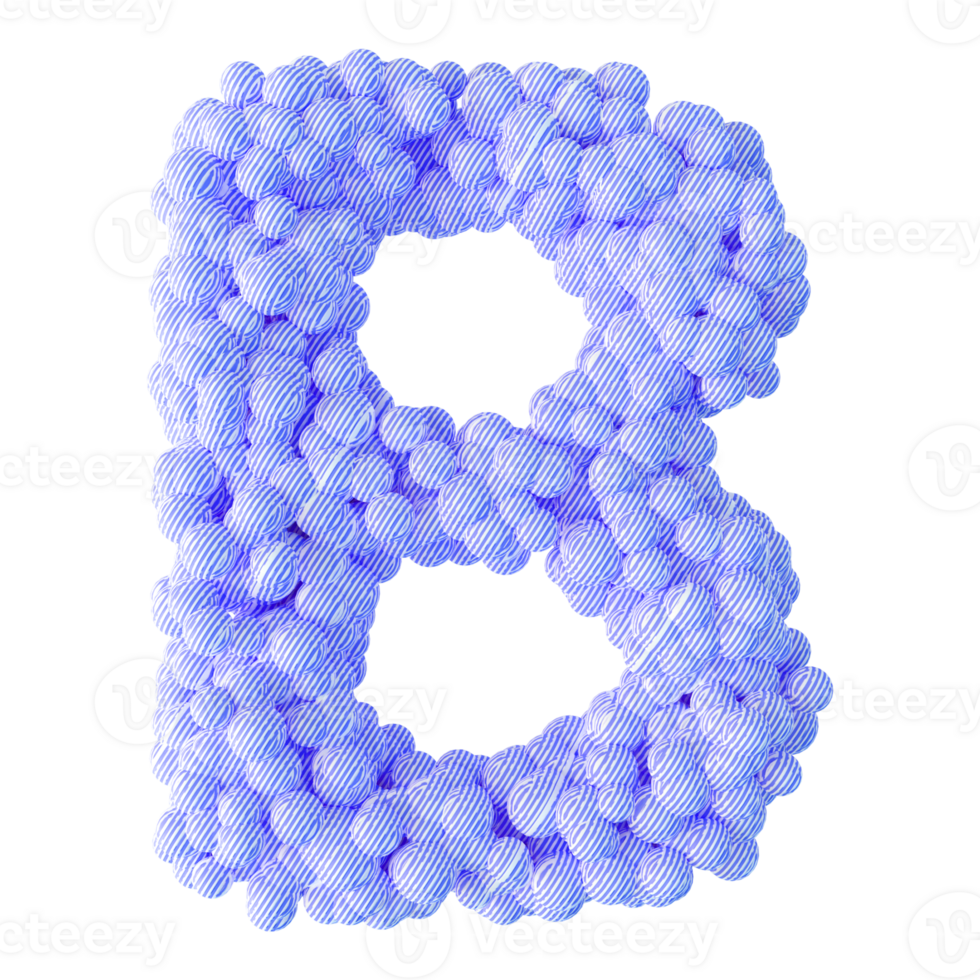 3D Font Letter B uppercase png