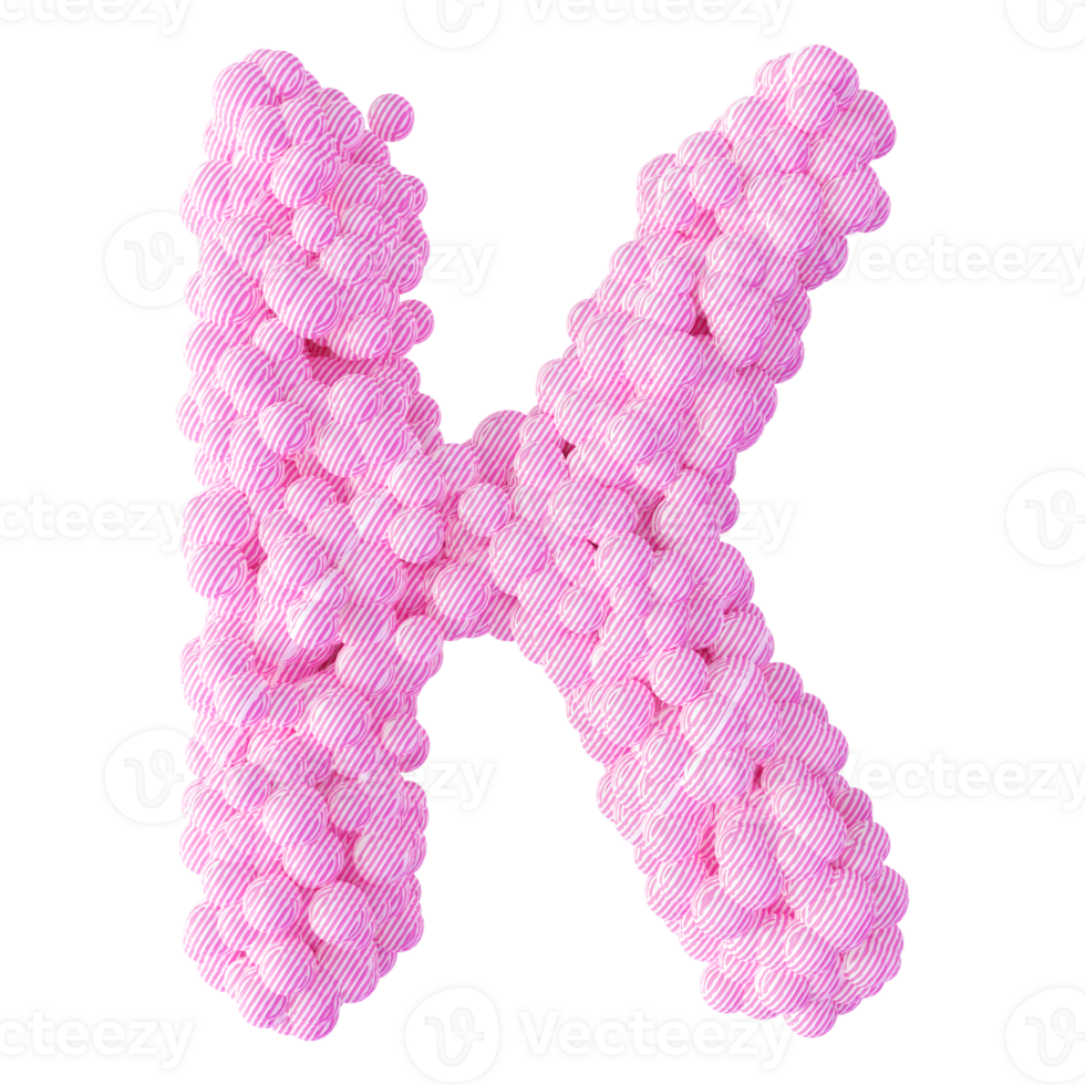 3D Font Letter K uppercase png