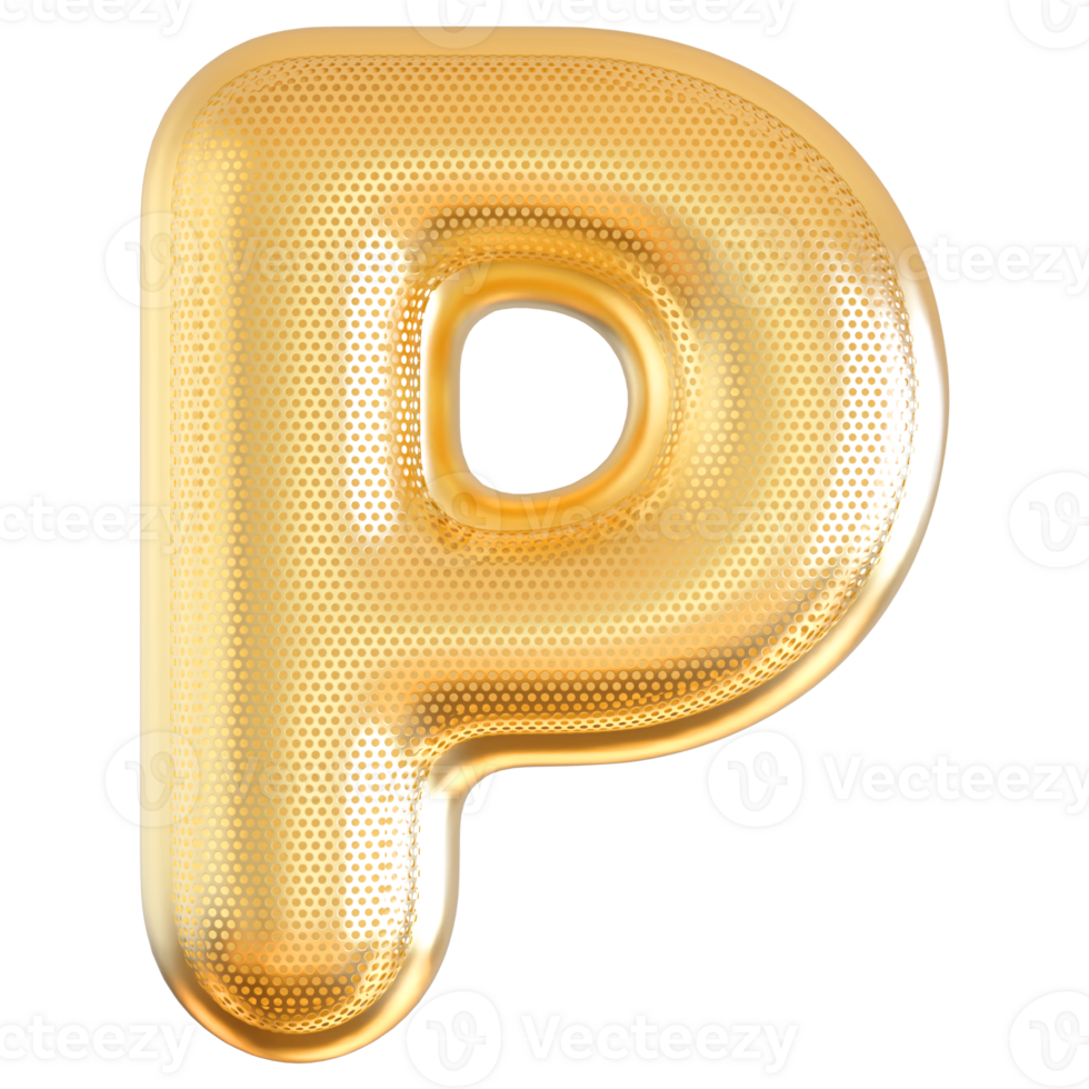 3D Font Letter P uppercase png