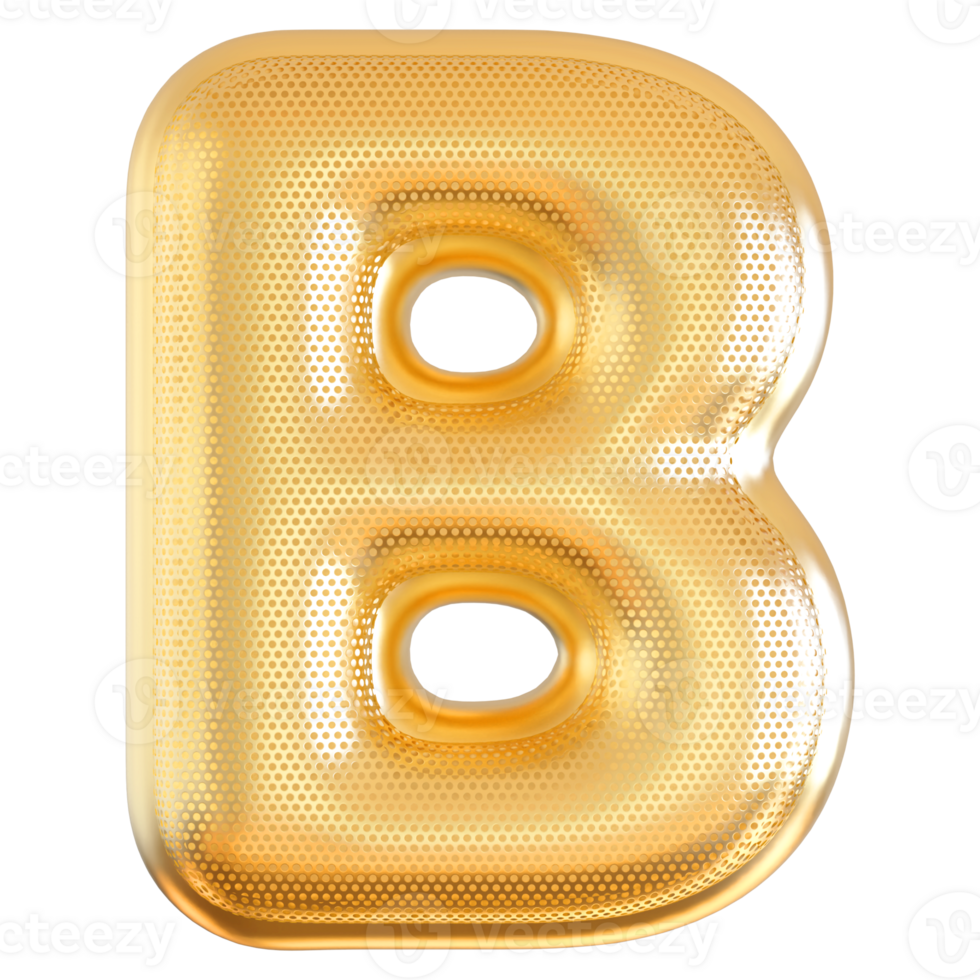 3D Font Letter B uppercase png