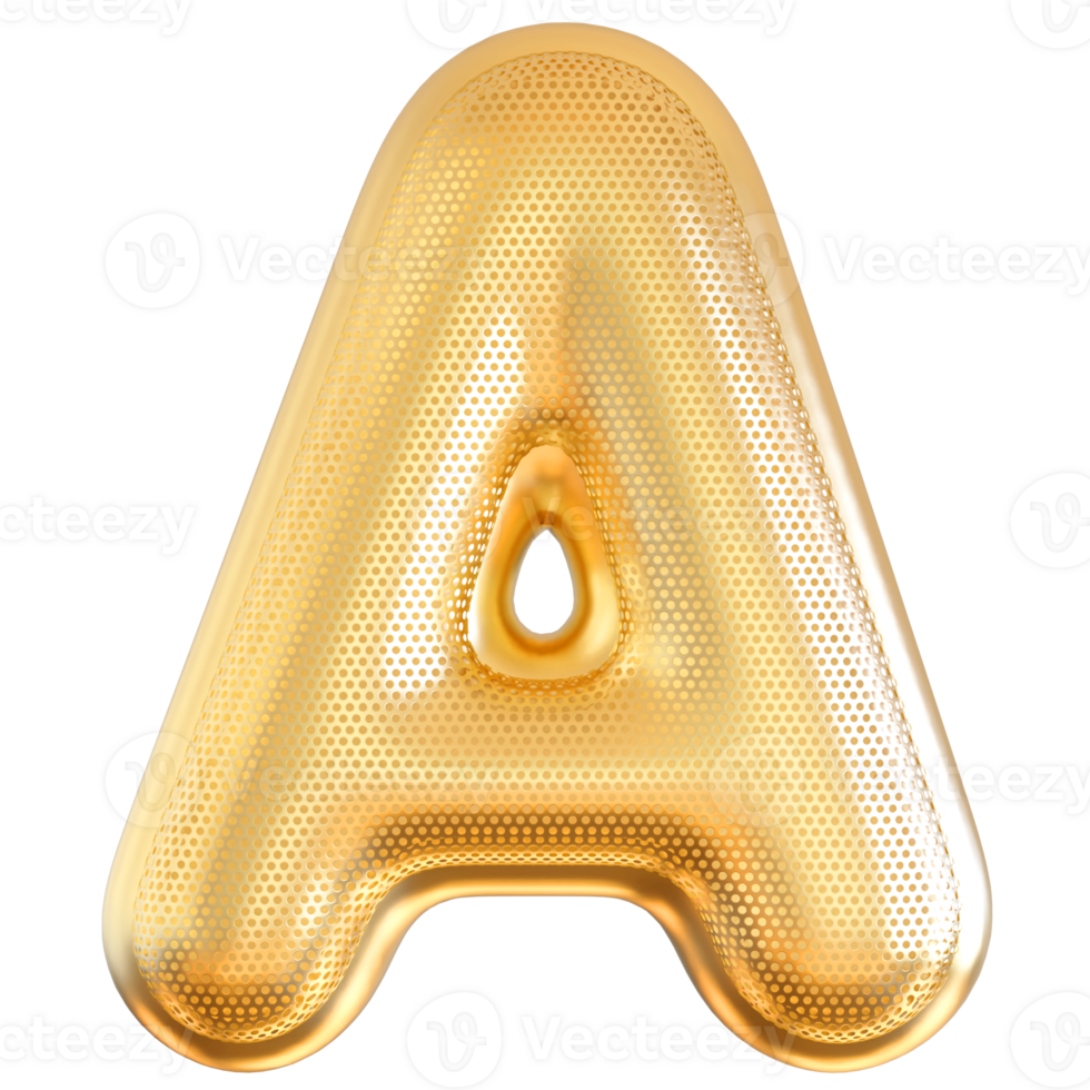 3D Font Letter A uppercase png