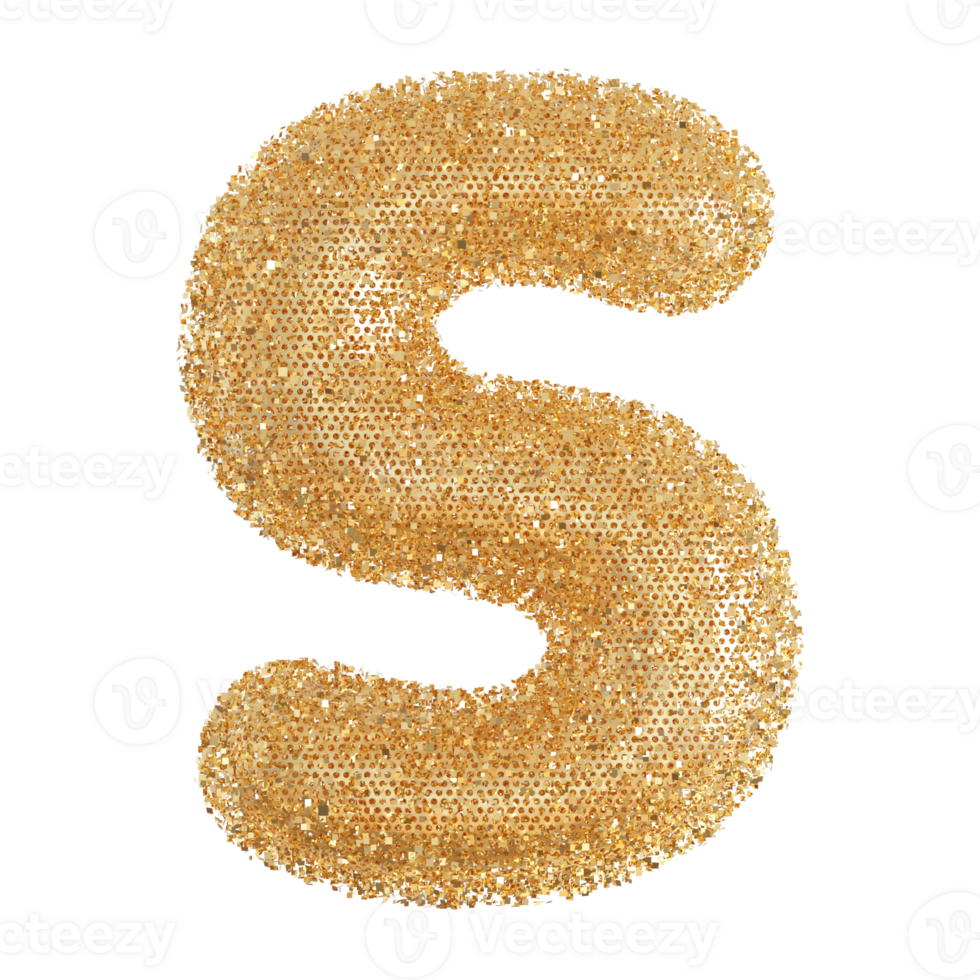 3D Font Letter S uppercase png