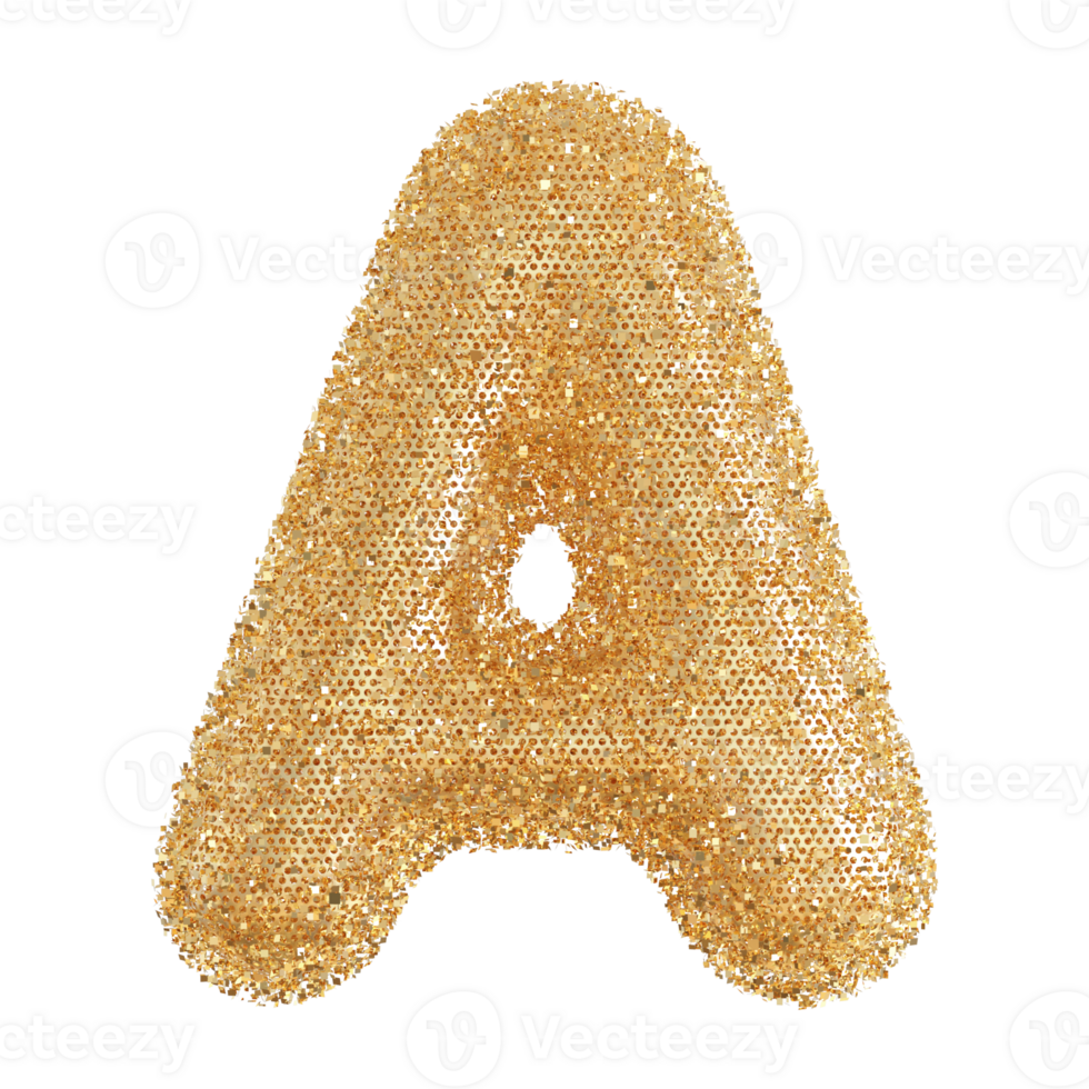 3D Font Letter A uppercase png