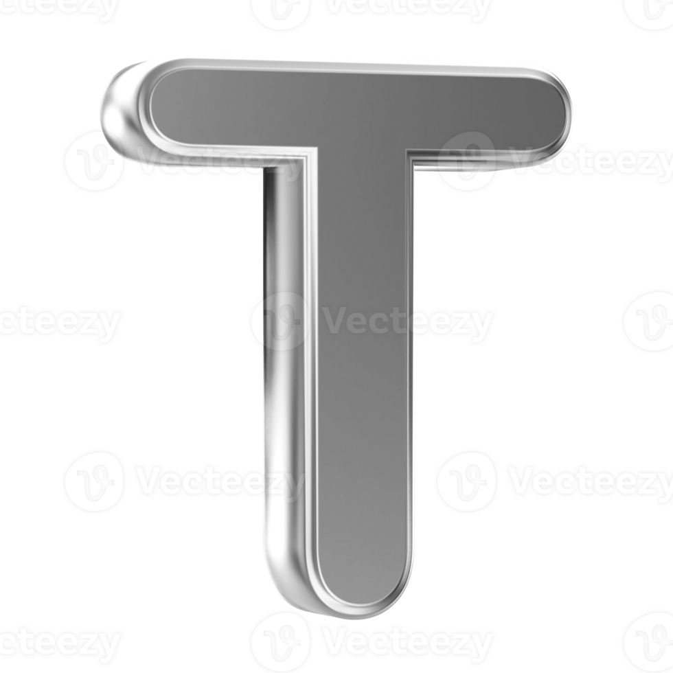 3D Font Letter T uppercase png