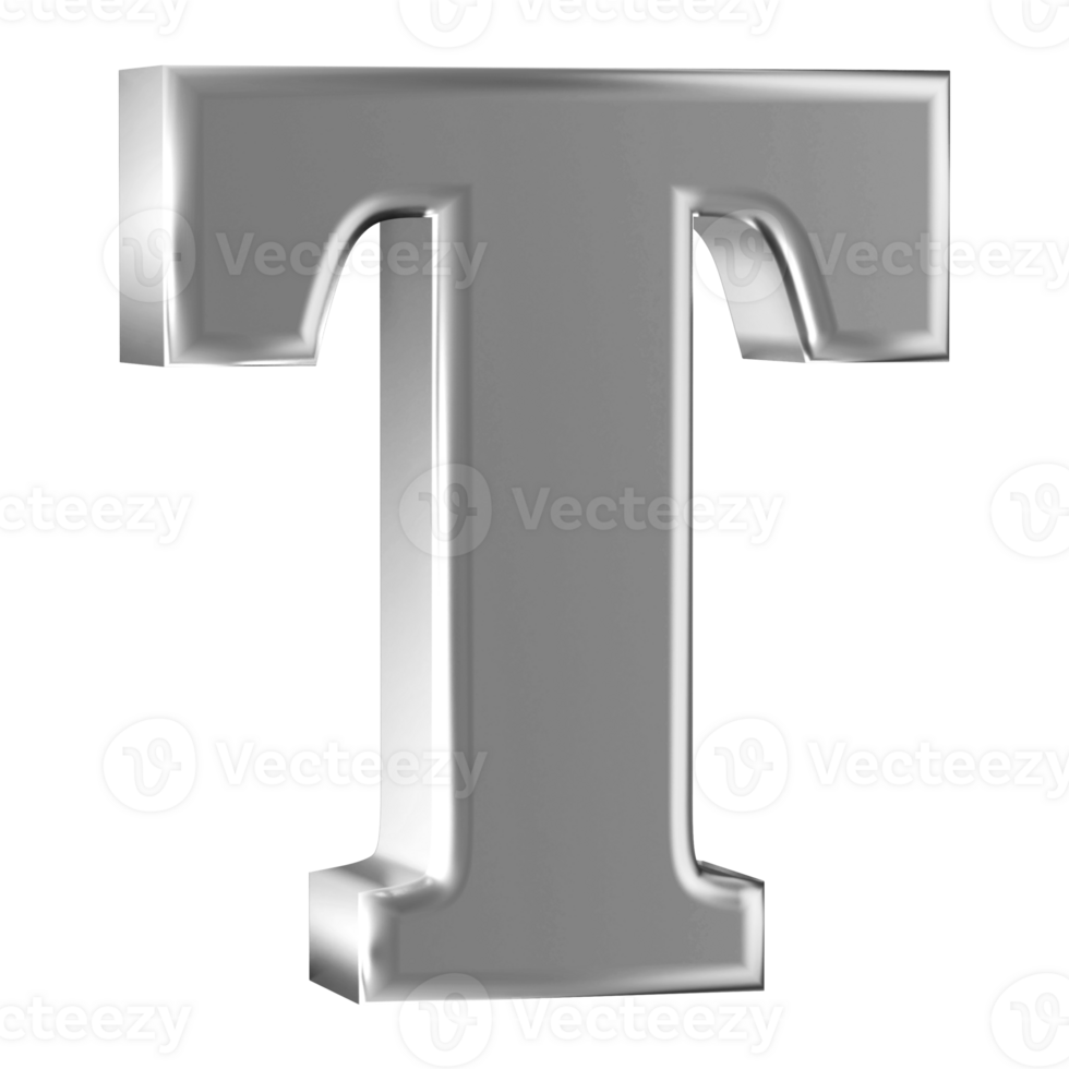 3D Font Letter T uppercase png