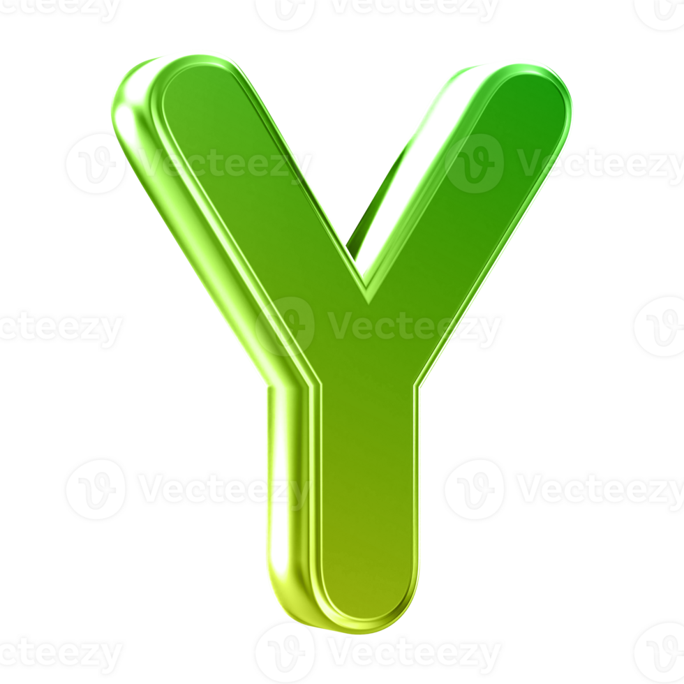3D Font Letter Y uppercase png