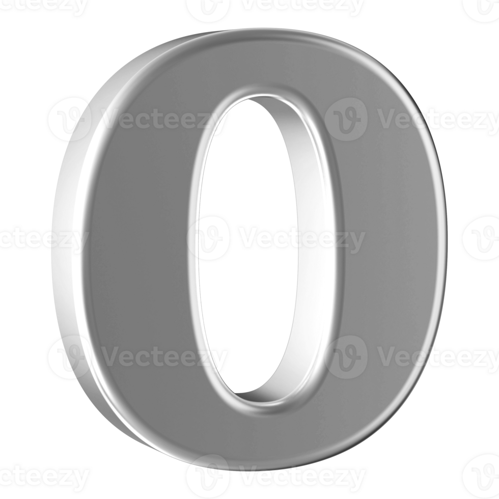 3D Font Letter O uppercase png