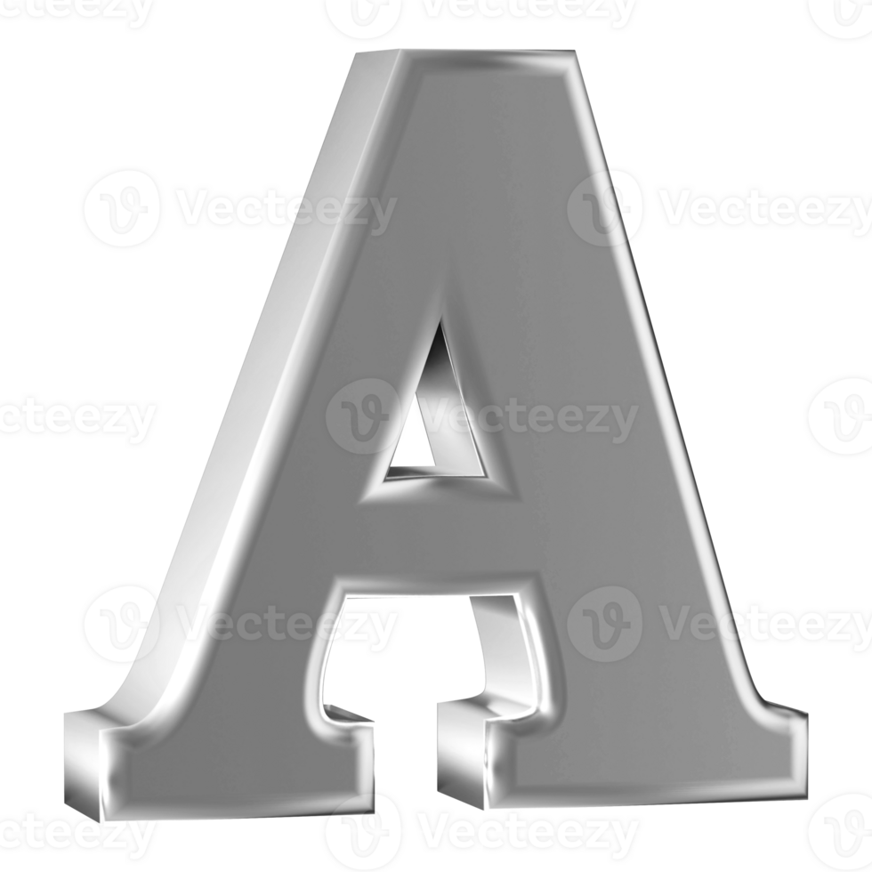 3D Font Letter A uppercase png