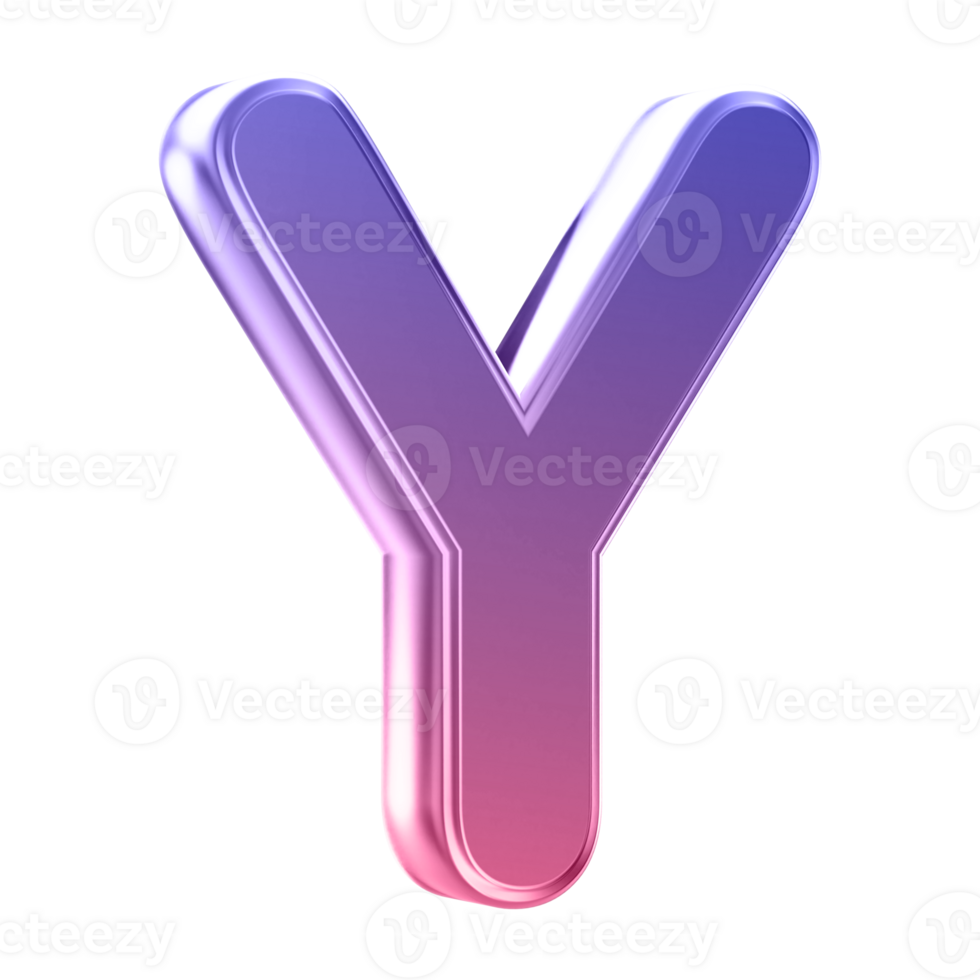 3D Font Letter Y uppercase png