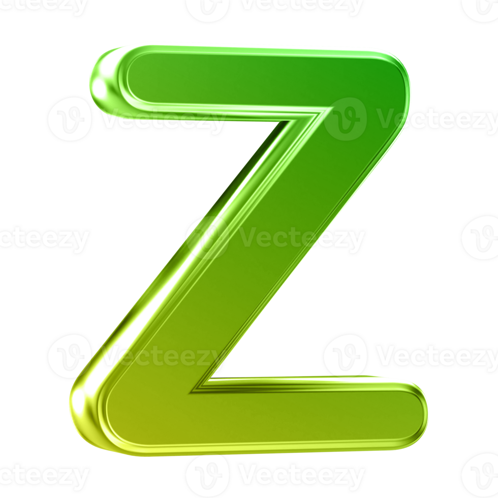 3D Font Letter Z uppercase png