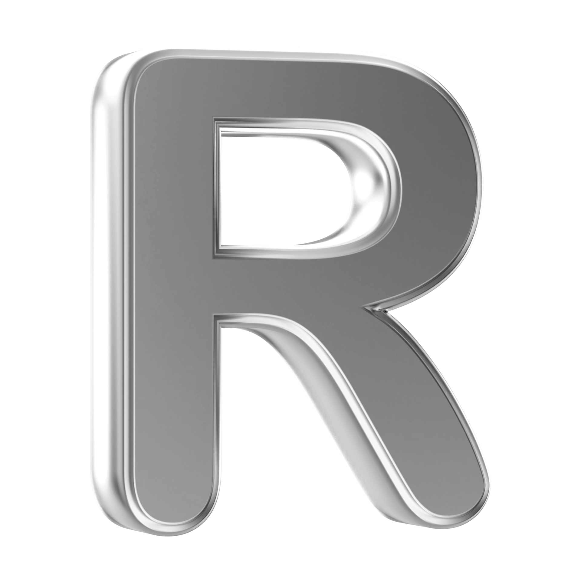 3D Font Letter R uppercase 46643980 PNG