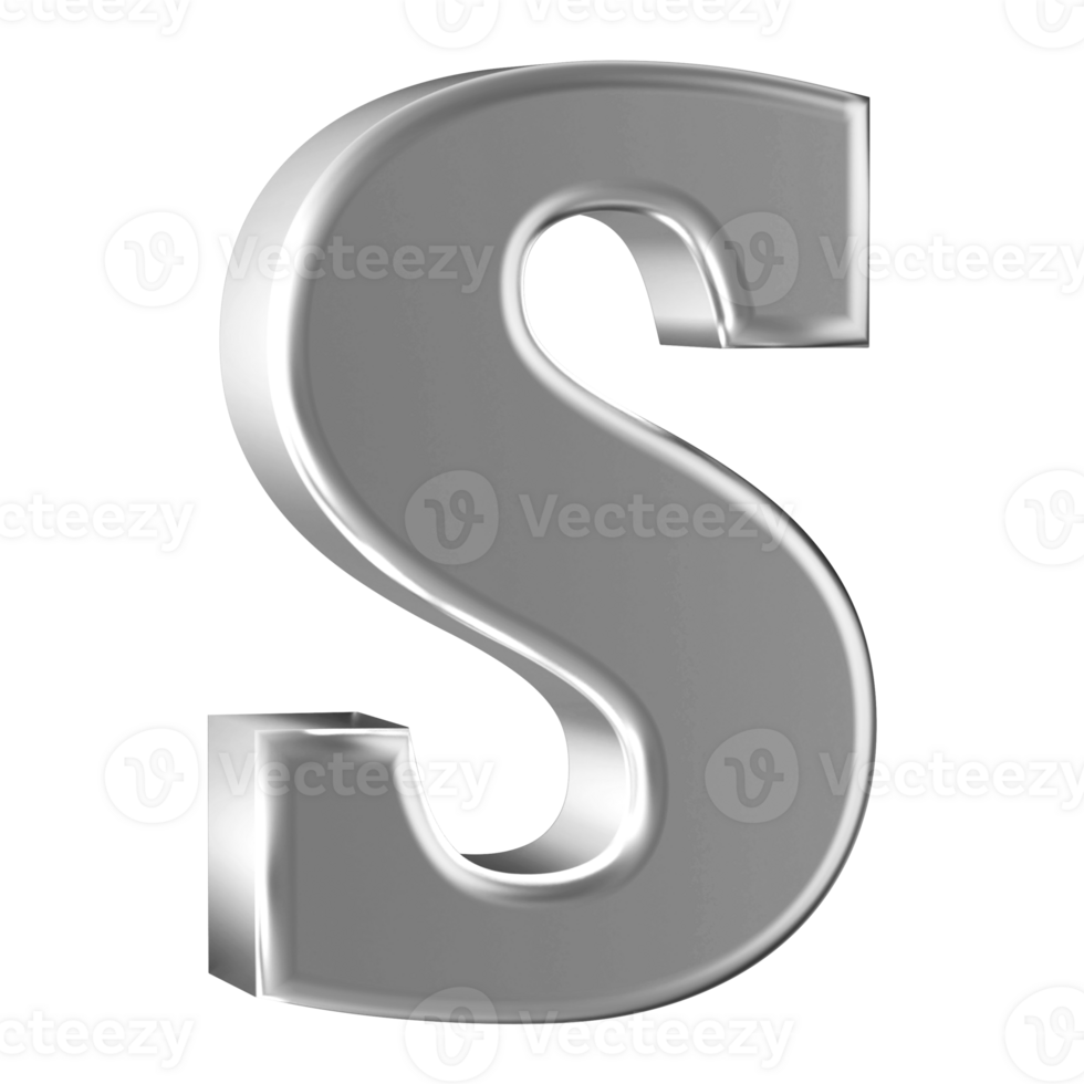 3D Font Letter S uppercase png
