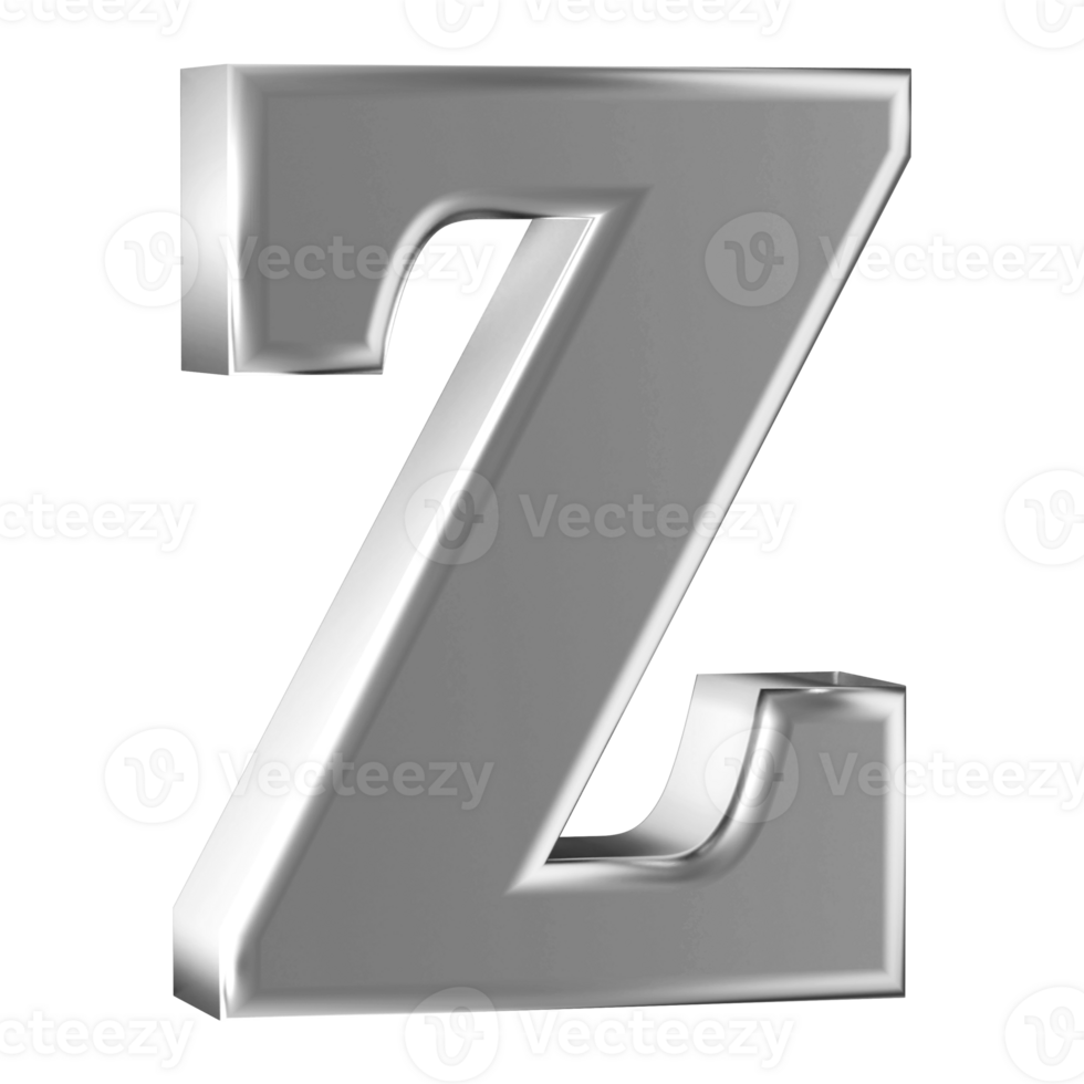 3D Font Letter Z uppercase png