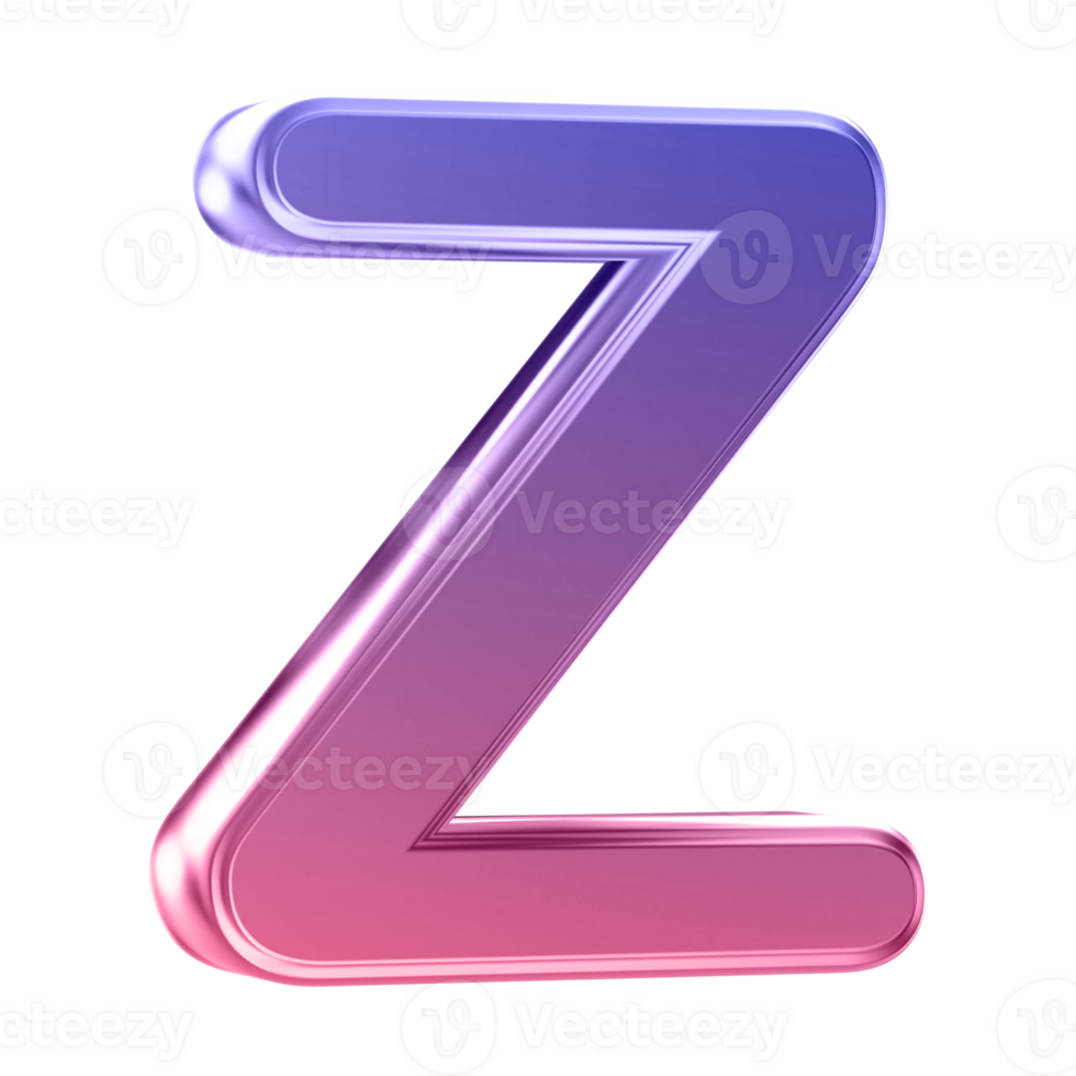 3D Font Letter Z uppercase png