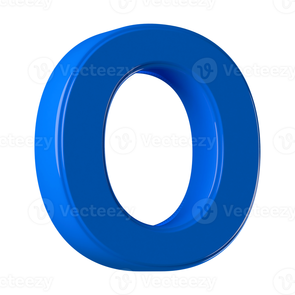 3D Font Letter O uppercase png