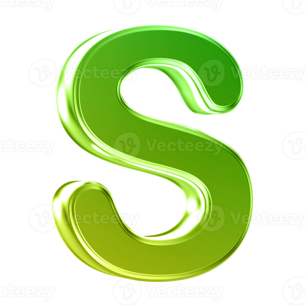 3D Font Letter S uppercase png