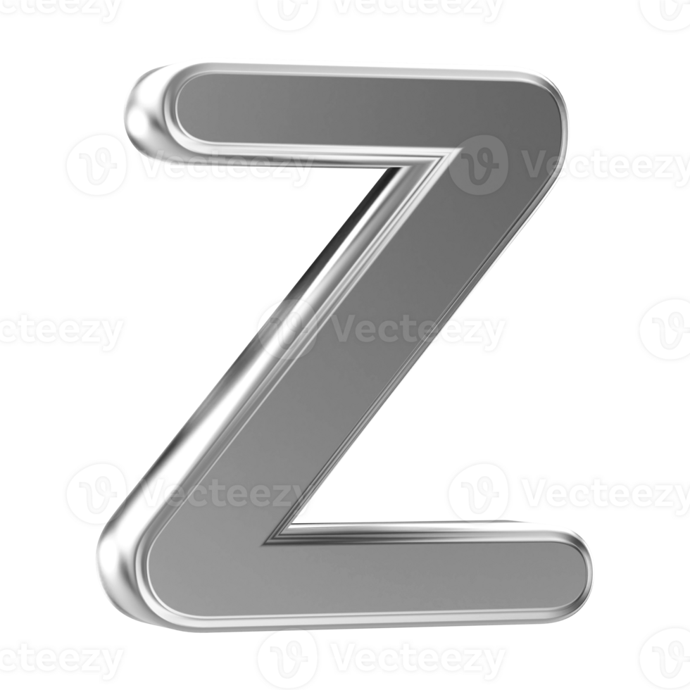 3D Font Letter Z uppercase png