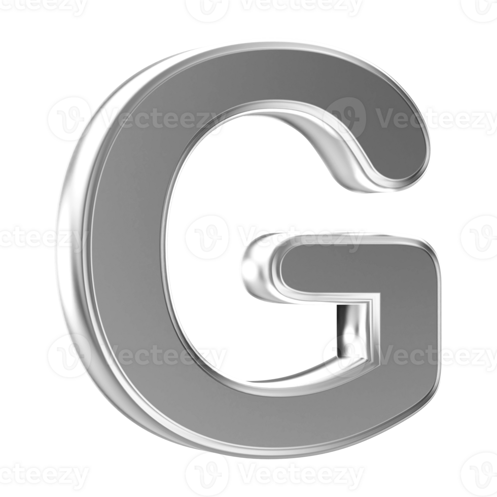 3D Font Letter G uppercase png