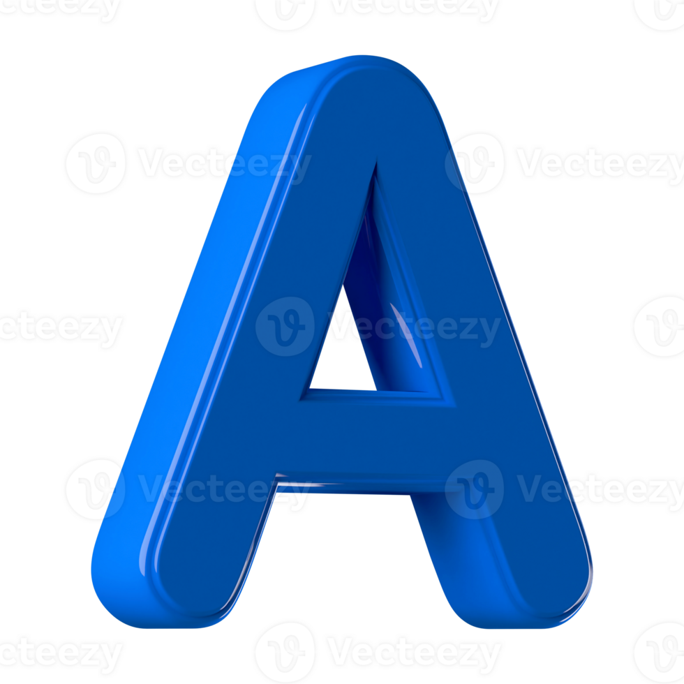 3D Font Letter A uppercase png