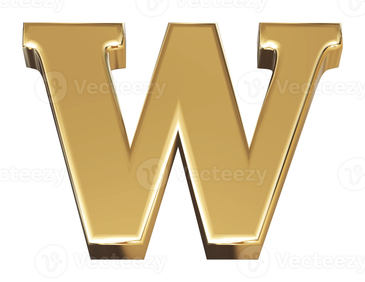 3D Font Letter W uppercase png