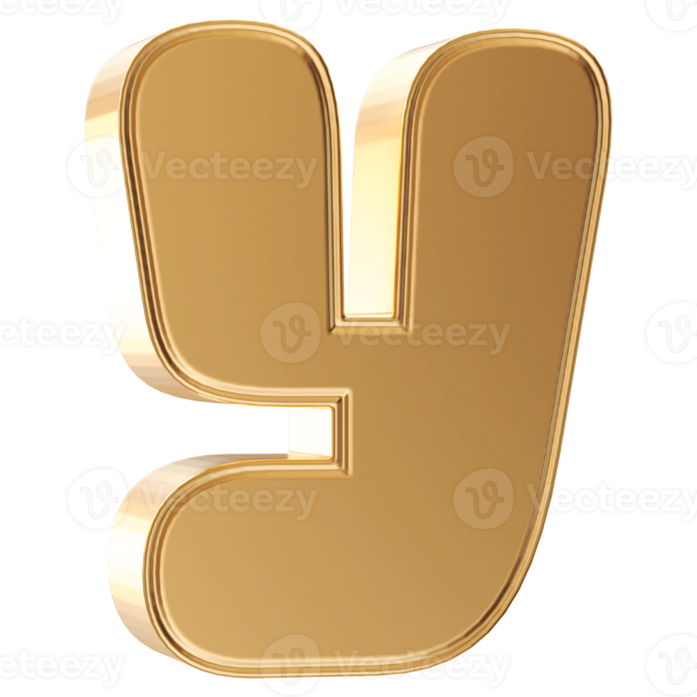 3D Font Letter Y uppercase png