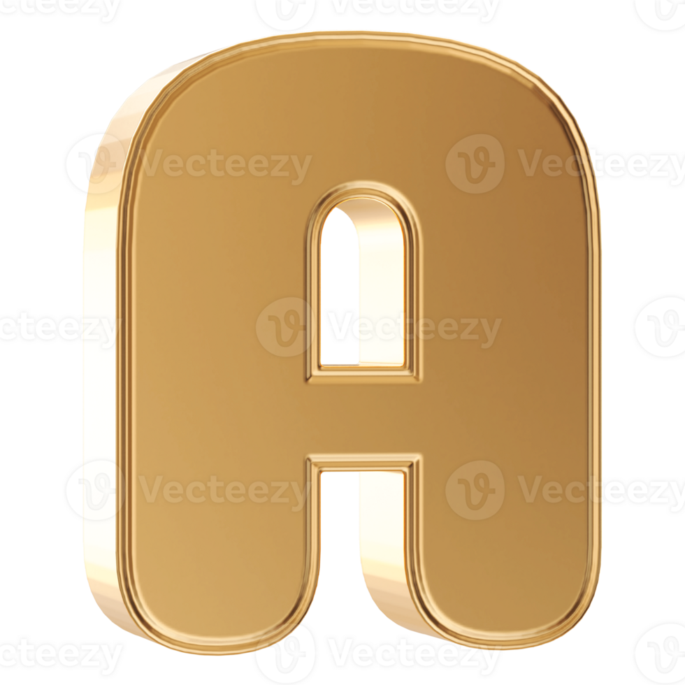 3D Font Letter A uppercase png