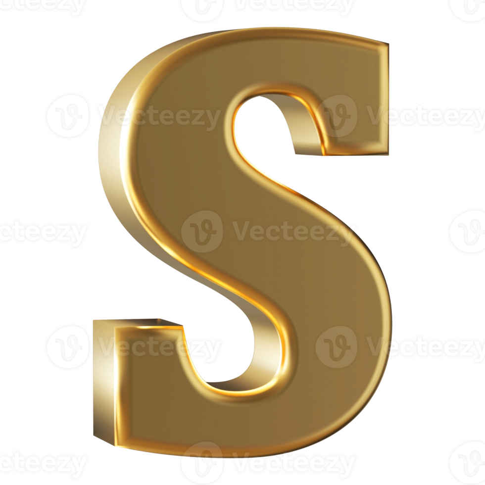 3D Font Letter S uppercase png