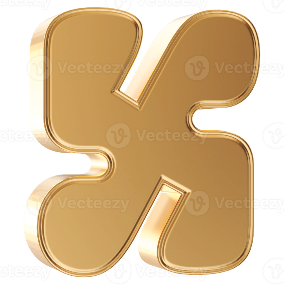 3D Font Letter X uppercase png