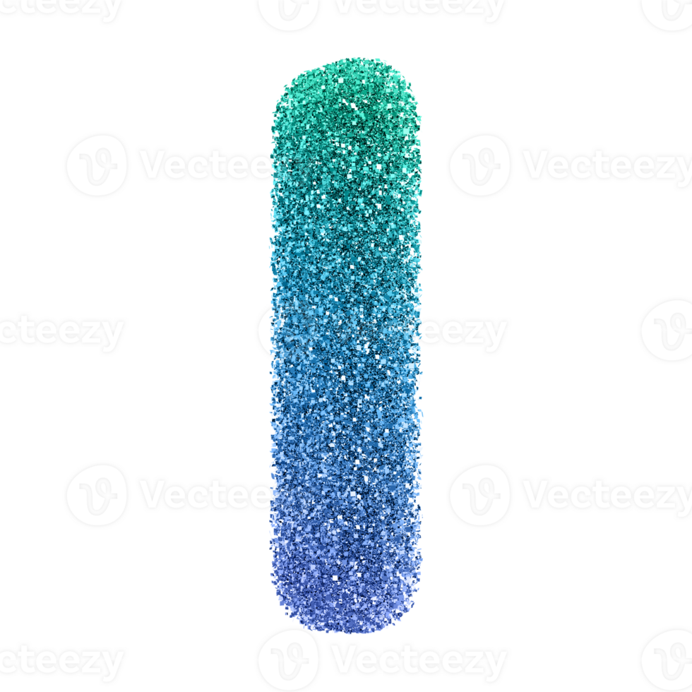3D Font Letter I uppercase png